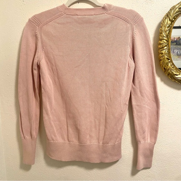 Everlane The Soft Cotton Square Crew Knit Sweater Blush Pink Size Small - Picture 4 of 7